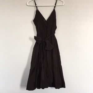 Gap Brown Spaghetti Strap Midi Dress
